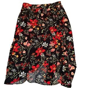 LOFT NWT Asymmetric Tropical Tie belt Faux Wrap Skirt